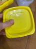 茶花（CHAHUA）塑料冰箱保鲜盒家用冷冻水果蔬菜专用收纳盒食品级冰箱收纳盒 黄色3个装-460ML正方形 实拍图