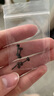 QMXD耳钉男潮流男士冷淡风睡觉不用摘单只耳环养耳洞耳骨钉女钛钢耳饰 黑色一对 实拍图