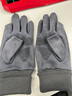 罗维利特 男女士麂皮绒手套骑车秋冬季棉保暖摩托车开车学生写字 灰色漏二指 均码 实拍图