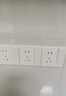 德力西（DELIXI）开关插座 295超薄哑光磨砂大板 86型墙壁电源开关 二开多控汉玉白 实拍图