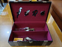 创威悦红酒皮盒葡萄酒礼盒双支包装盒空盒洋酒皮箱子酒盒子装酒箱 石头纹双支带酒具 实拍图