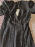 EP雅莹[重磅真丝]女装V领新中式小黑裙泡泡袖连衣裙 商场同款4616B 黑色 3/M 晒单实拍图