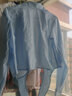 茵曼（INMAN）夏季百搭防晒透气清新衬衫女小个子短款气质高档上衣 浅蓝色 S  实拍图