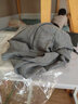 无印良品 MUJI 男式 美利奴羊毛 高针距V领开衫 长袖针织衫 AAB02A0A 灰色 XL 实拍图