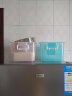 茶花收纳箱小号透明整理箱塑料储物箱手提带盖零食化妆品首饰收纳盒 透明蓝色(8.5L)1个 实拍图