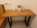 恬梦 实木电脑桌台式家用简易卧室书桌书房简约办公学习写字桌子 120*60*75桌面厚5公分 实拍图