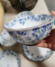 光峰 日本进口小蓝芽陶瓷米饭碗汤碗泡面碗复古碗日式家用餐具釉下彩 19*8.3cm 反口碗 7.5英寸 实拍图