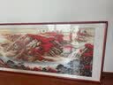悠弦国画山水画办公室挂画沙发背景墙客厅装饰画水墨字画靠山图风景画 鸿运当头 画框203*85厘米 实拍图