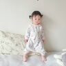 wua·wua婴儿衣服秋季宝宝睡袍夹棉防踢护肚夏季空调服睡衣睡袋秋冬连体衣 【四季 适宜20-28度】粉森林 90 实拍图