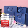 TaTanice 礼品袋10个手提袋生日礼物袋包装袋伴手礼袋 深蓝色碎花 实拍图