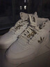adidas DROP STEP XL休闲中帮篮球运动板鞋男女阿迪达斯三叶草   白/金/金黄色/一号黑   37 实拍图