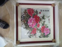 紫腾随轩新中式牡丹花开富贵装饰画客厅餐厅背景墙画卧室床头挂画壁画 图13 60*60cm红木色实木框 实拍图