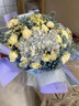 馨仪鲜花速递玫瑰向日葵康乃馨花束生日礼物全国同城配送 蓝色绣球混搭花束—自由精灵 实拍图