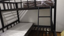 叠亿高低床上下铺双层铁床可拆卸式组装铁架子床80KG加厚款 黑色床+上下两个8CM厚环保棕垫 上120下150CM 实拍图