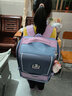 酷咖书包男孩小学生儿童双肩包女背包 轻便减负透气1-3-6年级大容量 浅紫色（带独角兽挂件） 实拍图