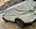 汽车半罩车衣四季快速防晒防雨防尘越野SUV遮阳加厚隔热半身车套防冰雹轿车雨衣挡风玻璃便捷快速车套子 加长铝膜普通防晒款【留言车型】 实拍图