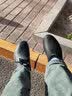 汐鲤 韩国时尚雨鞋男 户外低帮防水鞋 短筒钓鱼套鞋 洗车胶鞋雨靴 枪黑 41 实拍图