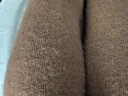蒙默嘚 蒙古国进口羊毛腿套 男女护腿长筒袜 护膝加厚防寒保暖袜套 骆驼绒【自然色】 短款 1双 实拍图