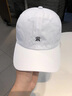 蓝诗梦戴夏季帽子遮阳帽女透气防晒帽鸭舌帽大头围速干帽子棒球帽子夏天男 白色 成人均码(56-59CM) 实拍图