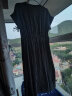 菲妮迪真丝连衣裙夏季新款100%桑蚕丝简约V领黑色印花裙子 黑底印花 XL 晒单实拍图