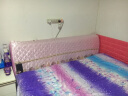 庭漫伊全包夹棉布艺绣花床头罩现代欧式防尘罩1.5m1.8m床头套2021年新款通用床靠背罩软包保护罩 绗绣粉色 150cm 实拍图