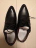 奥尔彼 皮鞋男尖头透气英伦韩版潮流正装鞋新郎婚礼软皮软底商务休闲鞋 黑色 无侧孔款 40 实拍图
