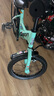 飞鸽儿童自行车3-6-10-12岁男孩女孩宝宝带辅助轮小孩脚踏单车 清新绿|辐条轮+ 闪光轮+后座款 16寸 适合身高105-125cm 实拍图