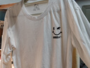 回力长袖t恤男春秋季纯棉透气圆领运动长袖男百搭上衣男装白色L 实拍图