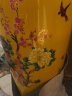 垚罄 景德镇陶瓷器红色大花瓶落地客厅摆件电视柜花瓶 黄款 花开富贵 1.6米单个 配底座 晒单实拍图