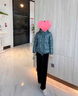 蝶娇诺 羽绒服女冬装新款百搭加厚保暖白鸭绒立领亮面免洗外套女小个子 松石绿绿底 S（85-100斤） 实拍图