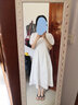 范思蓝恩22FS2026法式V领连衣裙女夏新款肌理感初恋小白裙 温柔白（短款） XS 实拍图