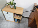 宜造（YIZAO）文件柜办公室带锁抽屉柜移动柜子收纳桌下储物柜木质矮柜小柜子 【三抽两格+锁】橡木色+暖白60cm 实拍图