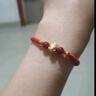 周福生黄金转运珠男福佑生肖蛇本命年红绳手链刻字 生日礼物送女友 单个福佑羊（下单备注手寸或身高体重） A款：红绳4玛瑙 实拍图