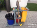 斯图多功能清洁车 手推车 保洁车 物业商场酒店工具垃圾车 客房打扫车 多用途手推车蓝色 实拍图