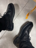 卡帝乐鳄鱼（CARTELO）男士皮鞋冬季加绒棉皮鞋男商务休闲皮鞋厚底男鞋9787 黑色加棉 43 实拍图