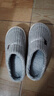 冬季棉拖鞋男居家防滑加厚毛绒保暖女士棉拖鞋2025新款情侣拖鞋女 灰色 40-41 【适合38-39的脚】 实拍图