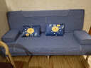 品上凯迪斯 现代简约多功能沙发床两用可折叠沙发床客厅沙发小户型懒人沙发 海之蓝麻布 【炫彩海绵款】升级1.8米长1.2米宽2扶手2腰枕 实拍图