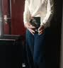 欧莎（OSA）高腰直筒牛仔裤女2025秋季新款宽松休闲阔腿裤显瘦长裤子百搭气质 牛仔蓝色-A条码 XL 实拍图