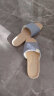 回力亚麻拖鞋四季情侣室内外地板吸汗棉麻凉拖鞋HL0153蓝色44-45码 晒单实拍图
