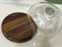 LSA英国进口手工胡桃木蛋糕托盘 带玻璃盖甜品台展示盘透明 8寸 晒单实拍图