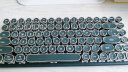 航世（BOW）G502 三模有线蓝牙无线机械键盘 热插拔全键无冲电脑平板键盘 电竞游戏办公背光键盘  墨黛绿 实拍图