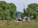 捷路普帐篷户外野营过夜折叠便携式加厚防雨露营装备全套全自动室内公园 大号流沙金六角+防潮垫+野餐垫 实拍图
