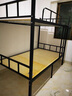 上下铺铁床子母铁艺上下铺双人床上下床高低床小户型铁艺床高低床 黑色 上铺0.9米下铺1.35米 实木床板 实拍图