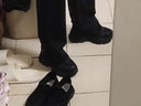 回力女鞋老爹鞋女款2025新款冬季加绒黑色鞋子爆款厚底增高运动鞋 黑色【6cm超轻凹凹底】 36 实拍图