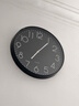 挂钟客厅钟表简约北欧时尚家用时钟挂表现代创意个性石英钟新款 黑底黑边 16英寸 直径40厘米（客厅更大气） 实拍图