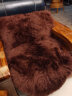 澳羊一族 澳洲皮毛一体纯羊毛沙发垫整张羊皮羊毛飘窗垫客厅卧室椅垫 咖啡色 1拼 100cm×70cm 实拍图