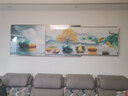 轩棠树客厅装饰画简约现代沙发背景墙装饰画玄关壁画北欧轻奢晶瓷画挂画 石来运转O款 80*180大70*180小=总长270晶瓷画 实拍图