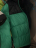 雪中飞【双面穿】儿童羽绒服冬季轻薄男女童面包服羽绒服橄榄灰绿120cm 实拍图