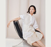 对白【杜鹃同款】×冯玮艺术家联名气质连衣裙女夏2025新款衬衫裙 白色沙发 L 实拍图