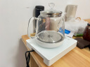 FUNORK全自动上水电热烧水壶玻璃烧水器茶台专用一体茶桌茶几保温泡茶具抽水电茶炉 底部上水 - 白色 1L 实拍图